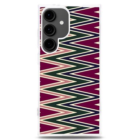 Pattern Zigzag Stripe Design Samsung Galaxy S24 Plus 6.7 Inch TPU UV Case from ArtsNow.com Front