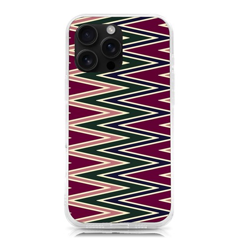 Pattern Zigzag Stripe Design iPhone 16 Pro Max TPU UV Print Case from ArtsNow.com Front