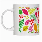 Leaves Pattern Seamless Texture White Mug