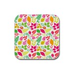 Leaves Pattern Seamless Texture Rubber Coaster (Square)