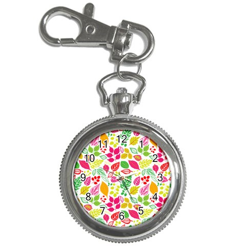 Leaves Pattern Seamless Texture Key Chain Watches from ArtsNow.com Front