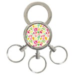 Leaves Pattern Seamless Texture 3-Ring Key Chain