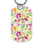 Leaves Pattern Seamless Texture Dog Tag (One Side)