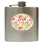 Leaves Pattern Seamless Texture Hip Flask (6 oz)