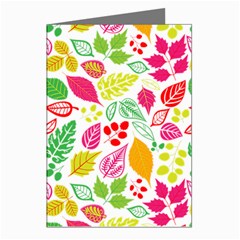 Leaves Pattern Seamless Texture Greeting Cards (Pkg of 8) from ArtsNow.com Left