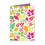 Leaves Pattern Seamless Texture Mini Greeting Card