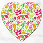 Leaves Pattern Seamless Texture Jigsaw Puzzle (Heart)