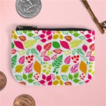 Leaves Pattern Seamless Texture Mini Coin Purse