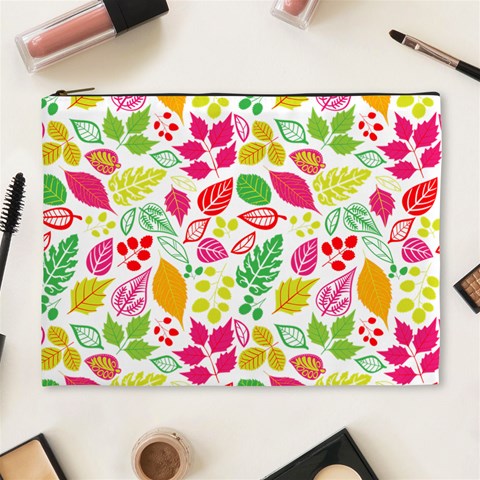 Leaves Pattern Seamless Texture Cosmetic Bag (XL) from ArtsNow.com Front