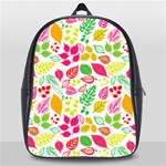 Leaves Pattern Seamless Texture School Bag (Large)