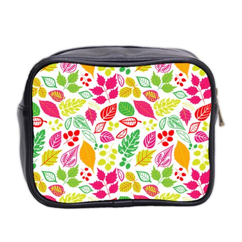 Leaves Pattern Seamless Texture Mini Toiletries Bag (Two Sides) from ArtsNow.com Back