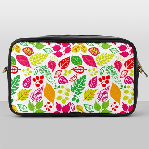 Leaves Pattern Seamless Texture Toiletries Bag (One Side) from ArtsNow.com Front