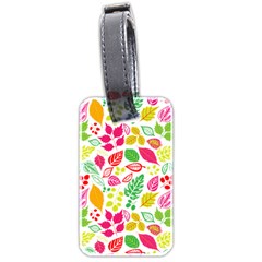 Leaves Pattern Seamless Texture Luggage Tag (two sides) from ArtsNow.com Back