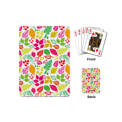 Leaves Pattern Seamless Texture Playing Cards Single Design (Mini) from ArtsNow.com Back