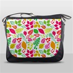 Leaves Pattern Seamless Texture Messenger Bag