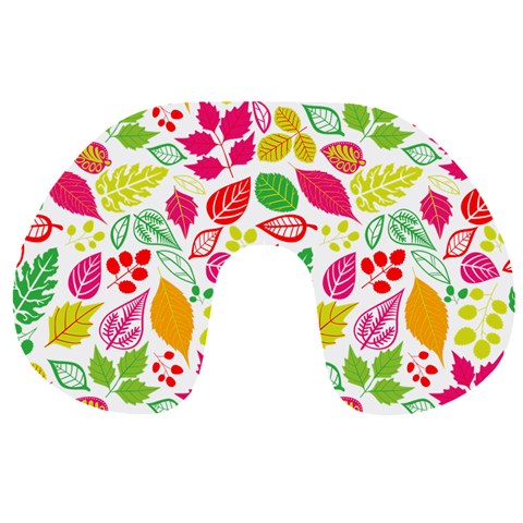 Leaves Pattern Seamless Texture Travel Neck Pillow from ArtsNow.com Front