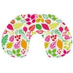 Leaves Pattern Seamless Texture Travel Neck Pillow