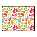 Leaves Pattern Seamless Texture Two Sides Fleece Blanket (Small)