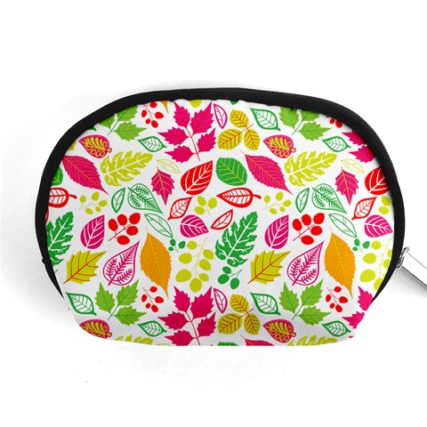 Leaves Pattern Seamless Texture Accessory Pouch (Medium) from ArtsNow.com Front