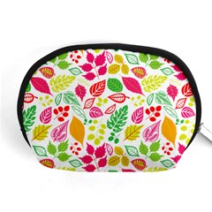 Leaves Pattern Seamless Texture Accessory Pouch (Medium) from ArtsNow.com Front