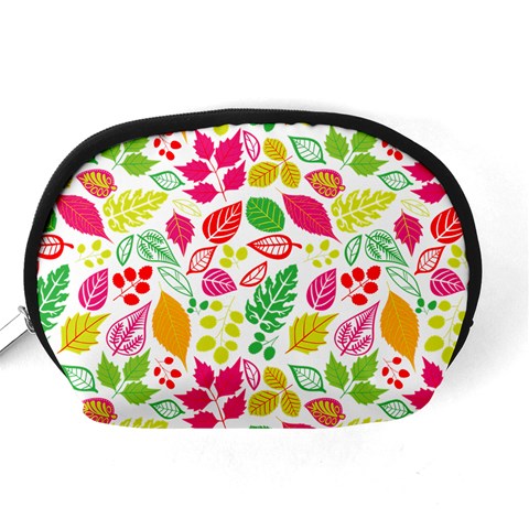 Leaves Pattern Seamless Texture Accessory Pouch (Medium) from ArtsNow.com Back