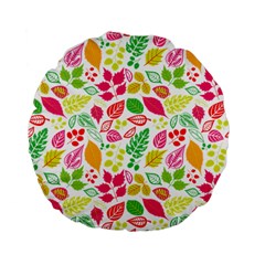 Leaves Pattern Seamless Texture Standard 15  Premium Flano Round Cushions from ArtsNow.com Front