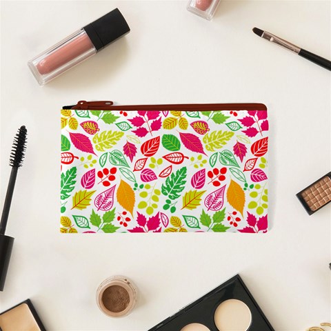 Leaves Pattern Seamless Texture Cosmetic Bag (XS) from ArtsNow.com Front