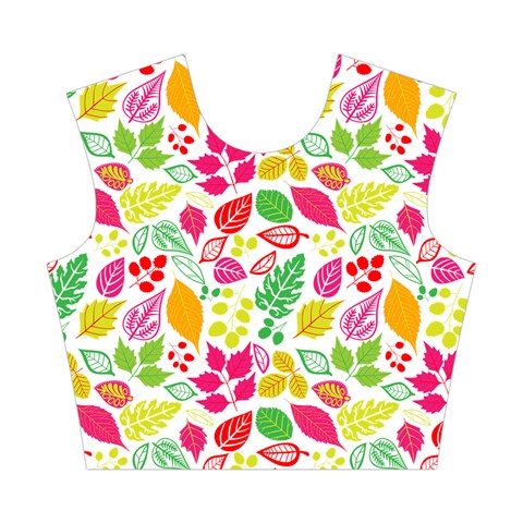 Leaves Pattern Seamless Texture Cotton Crop Top from ArtsNow.com Front