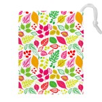 Leaves Pattern Seamless Texture Drawstring Pouch (4XL)