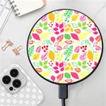 Leaves Pattern Seamless Texture Wireless Fast Charger(Black)