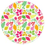 Leaves Pattern Seamless Texture Round Trivet