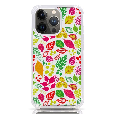 Leaves Pattern Seamless Texture iPhone 13 Pro TPU UV Print Case from ArtsNow.com Front