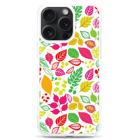 Leaves Pattern Seamless Texture iPhone 15 Pro Max TPU UV Print Case from ArtsNow.com Front