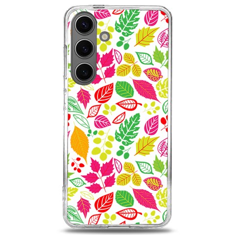 Leaves Pattern Seamless Texture Samsung Galaxy S24 6.2 Inch TPU UV Case from ArtsNow.com Front