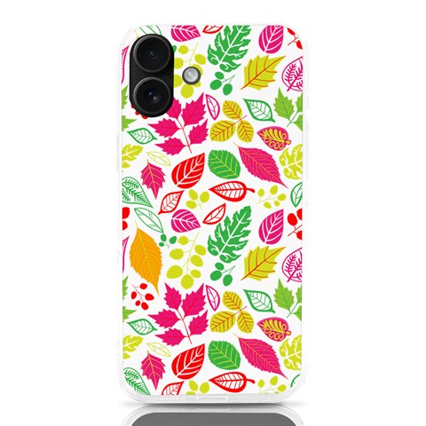 Leaves Pattern Seamless Texture iPhone 16 Plus TPU UV Print Case from ArtsNow.com Front