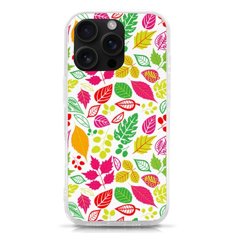 Leaves Pattern Seamless Texture iPhone 16 Pro TPU UV Print Case from ArtsNow.com Front