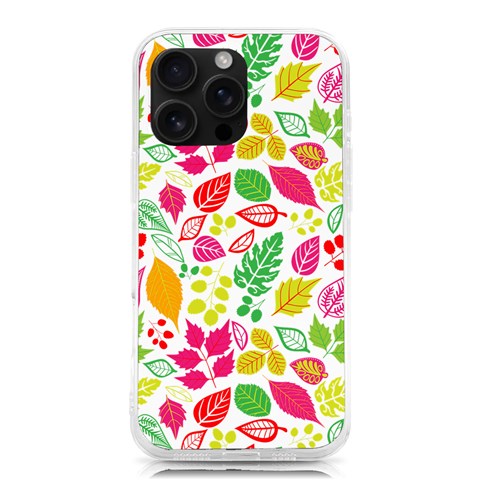 Leaves Pattern Seamless Texture iPhone 16 Pro Max TPU UV Print Case from ArtsNow.com Front