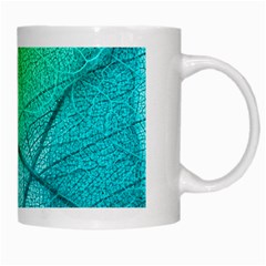 Texture Green Leaf Abstraction 3d White Mug from ArtsNow.com Right