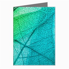 Texture Green Leaf Abstraction 3d Greeting Card from ArtsNow.com Left