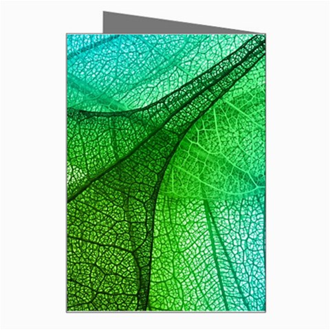 Texture Green Leaf Abstraction 3d Greeting Card from ArtsNow.com Right