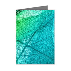 Texture Green Leaf Abstraction 3d Mini Greeting Card from ArtsNow.com Left