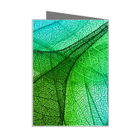 Texture Green Leaf Abstraction 3d Mini Greeting Card from ArtsNow.com Right