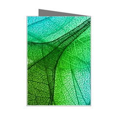 Texture Green Leaf Abstraction 3d Mini Greeting Card from ArtsNow.com Right