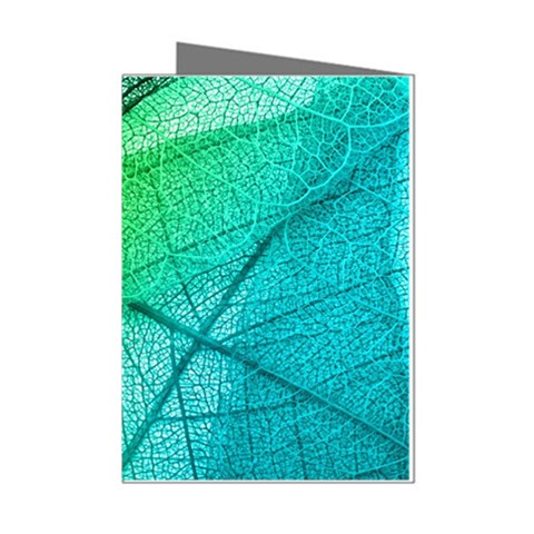 Texture Green Leaf Abstraction 3d Mini Greeting Cards (Pkg of 8) from ArtsNow.com Left