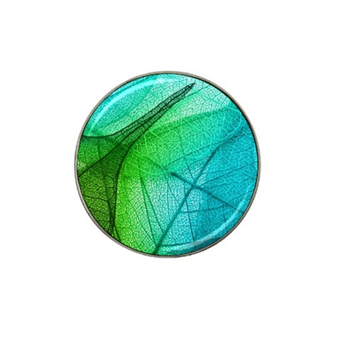 Texture Green Leaf Abstraction 3d Hat Clip Ball Marker (4 pack) from ArtsNow.com Front