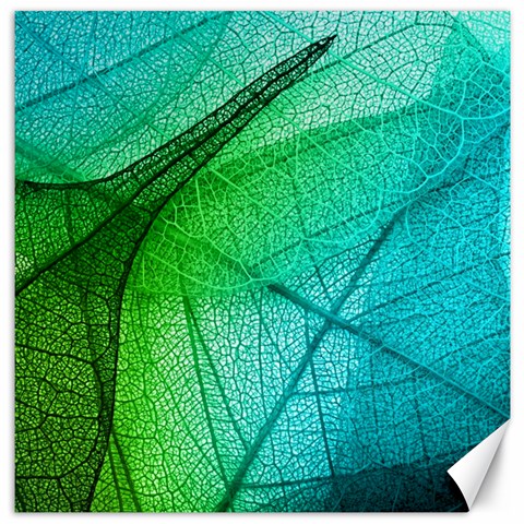 Texture Green Leaf Abstraction 3d Canvas 12  x 12  from ArtsNow.com 11.4 x11.56  Canvas - 1