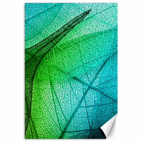 Texture Green Leaf Abstraction 3d Canvas 12  x 18  from ArtsNow.com 11.88 x17.36  Canvas - 1