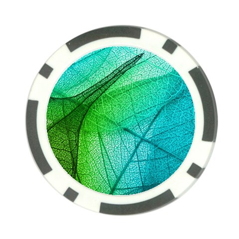 Texture Green Leaf Abstraction 3d Poker Chip Card Guard from ArtsNow.com Back