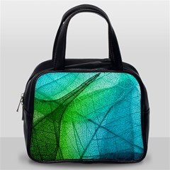 Texture Green Leaf Abstraction 3d Classic Handbag (Two Sides) from ArtsNow.com Back