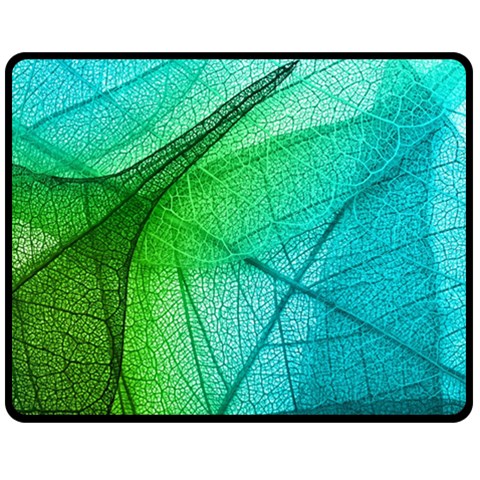 Texture Green Leaf Abstraction 3d Fleece Blanket (Medium) from ArtsNow.com 60 x50  Blanket Front